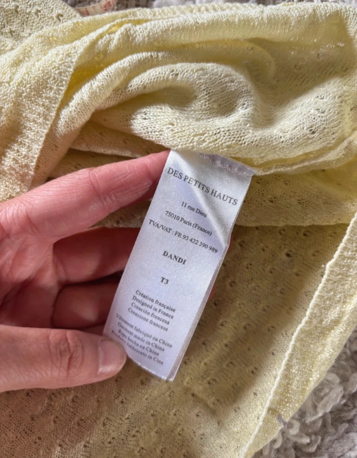 Des Petits Hauts yellow size 3 linen sweater – photo 6